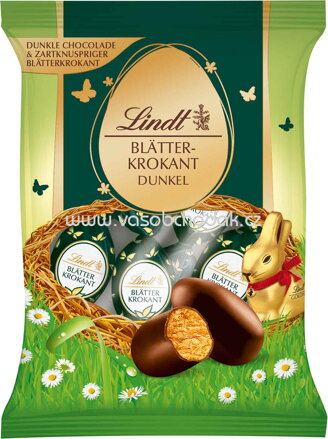 Lindt Blätterkrokant-Eier Dunkel, 85g