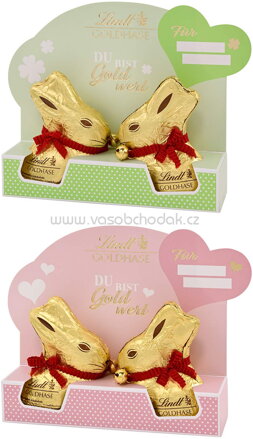 Lindt Du bist Gold wert Goldhasen-Paar, 100g