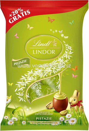 Lindt Lindor Pistazie-Eier + 20% Gratis, 108g