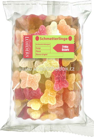 Lühders Gelee-Schmetterlinge Vegan, 150g