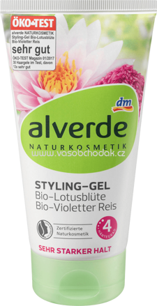 Alverde NATURKOSMETIK Styling-Gel Bio-Lotusblüte, Bio-Violetter Reis, 150 ml