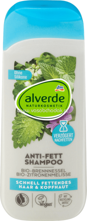 Alverde NATURKOSMETIK Shampoo Anti Fett Bio-Brennnessel, Bio-Zitronenmelisse, 200 ml