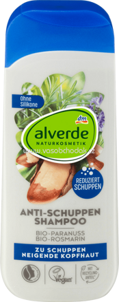 Alverde NATURKOSMETIK Shampoo Anti-Schuppen Bio-Paranuss, Bio-Rosmarin, 200 ml