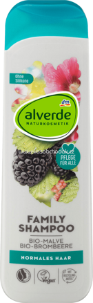 Alverde NATURKOSMETIK Shampoo Family Bio-Malve, Bio-Brombeere, 300 ml