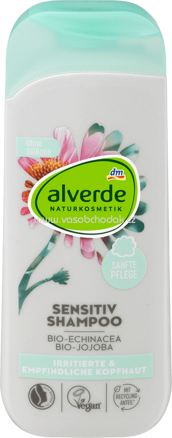 Alverde NATURKOSMETIK Shampoo Sensitiv Bio-Echinacea, Bio-Jojoba, 200 ml