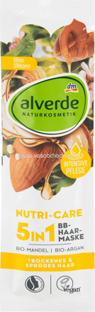 Alverde NATURKOSMETIK Haarmaske Nutri-Care BB 5in1 Bio-Mandel, Bio-Argan, 20 ml