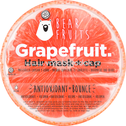 Bear Fruits Haarmaske Grapefruit, Hair mask + cap, 20 ml