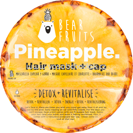 Bear Fruits Haarmaske Pineapple, Hair mask + cap, 20 ml