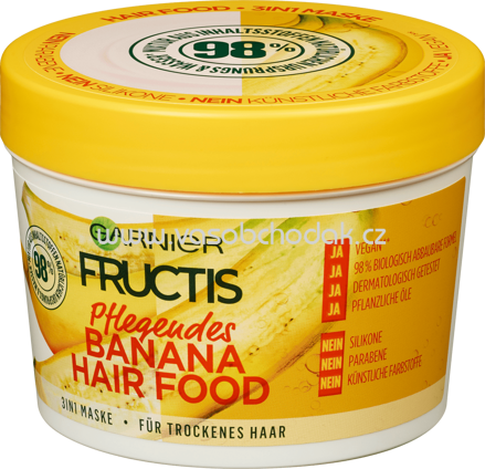 GARNIER Fructis Maske BANANA HAIR FOOD, 390 ml