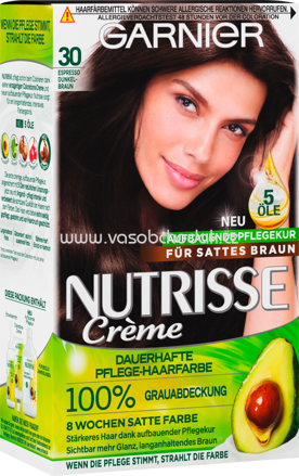 GARNIER Nutrisse Crème Haarfarbe Espresso Dunkelbraun 30, 1 St