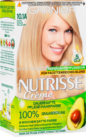 GARNIER Nutrisse Crème Haarfarbe Extra Kühles Hellblond 10.1A, 1 St