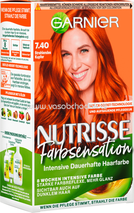 GARNIER Nutrisse Farbsensation Haarfarbe Strahlendes Kupfer 7.40, 1 St