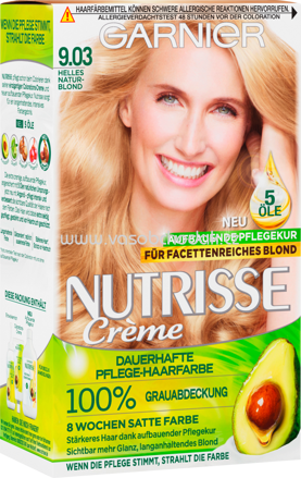 GARNIER Nutrisse Crème Haarfarbe Helles Naturblond 9.03, 1 St