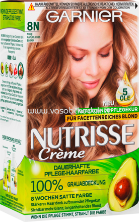 GARNIER Nutrisse Crème Haarfarbe Nude Natürliches blond 8N, 1 St