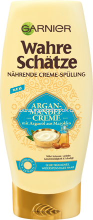 GARNIER Wahre Schätze Spülung Argan Mandelcreme, 250 ml