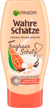 GARNIER Wahre Schätze Spülung Langhaarschatz Vanillemilch-Papaya, 250 ml