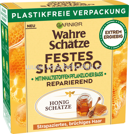 GARNIER Wahre Schätze Festes Shampoo Honig, 60g