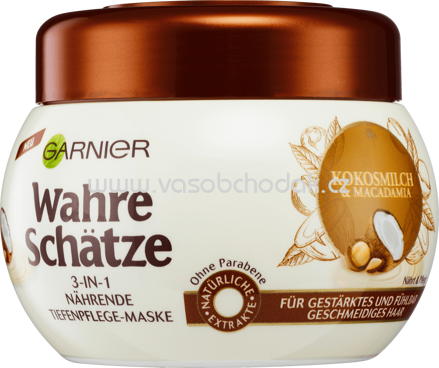 GARNIER Wahre Schätze Haarkur Kokosmilch, 300 ml