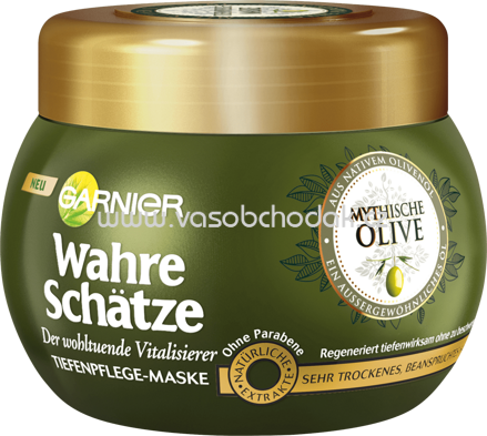 GARNIER Wahre Schätze Haarkur Mythische Olive Maske, 300 ml