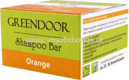 Greendoor Festes Shampoo Orange, 75g