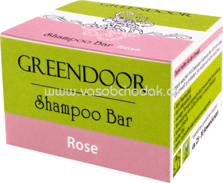 Greendoor Festes Shampoo Rose, 75g