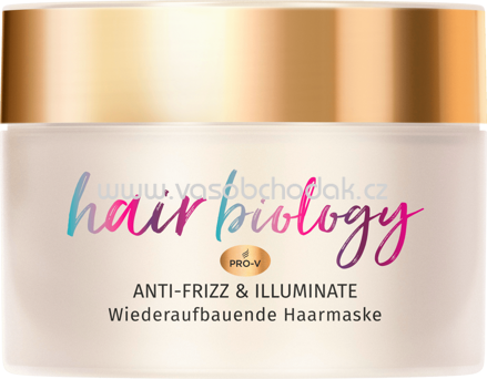 hair biology Haarkur Anti-Frizz & Illuminate Maske, 160 ml