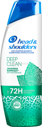 head&shoulders Shampoo Deep Clean Juckende Kopfhaut mit Pfefferminze, 250 ml