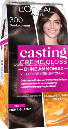 L'ORÉAL Paris Casting Creme Gloss Haarfarbe Intensivtönung Dunkelbraun 300, 1 St