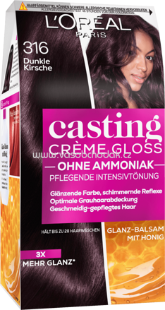 L'ORÉAL Paris Casting Creme Gloss Haarfarbe Intensivtönung Dunkle Kirsche 316, 1 St