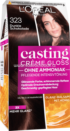 L'ORÉAL Paris Casting Creme Gloss Haarfarbe Intensivtönung Dunkle Schokolade 323, 1 St