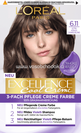 L'ORÉAL Paris Excellence Cool Creme Haarfarbe Dunkelblond 6.11, 1 St