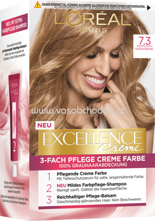 L'ORÉAL Paris Excellence Creme Haarfarbe Haselnussblond 7.3, 1 St