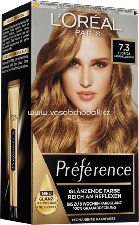 L'ORÉAL Paris Préférence Haarfarbe Florida Karamellblond 7.3, 1 St