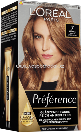 L'ORÉAL Paris Préférence Haarfarbe Vienna Natur Mittelblond 7, 1 St