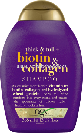 OGX Shampoo Thick&Full Biotin & Collagen, 385 ml