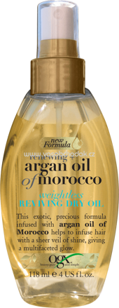 OGX Haaröl Moroccan Argan Oil Weightless Dry out Oil, 118 ml