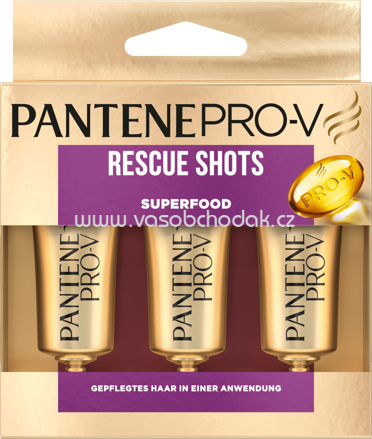 PANTENE PRO-V Haarkur Rescue Shots Superfood 3er Pack, 45 ml