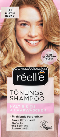 réell‘e Tönungs Shampoo Platinblond 8.1, 14 ml