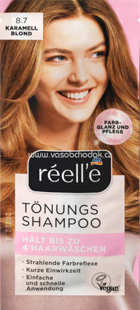 réell‘e Tönungs Shampoo 8.7 Karamellblond, 14 ml