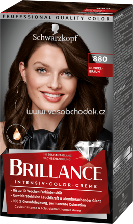 Schwarzkopf Brillance Haarfarbe Dunkelbraun 880, 1 St