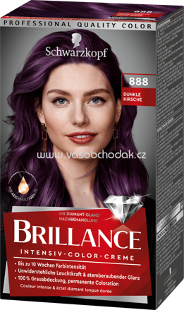 Schwarzkopf Brillance Haarfarbe Dunkle Kirsche 888, 1 St