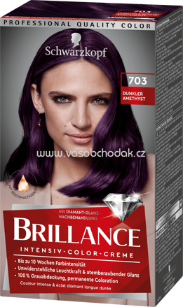 Schwarzkopf Brillance Haarfarbe Dunkler Amethyst 703, 1 St