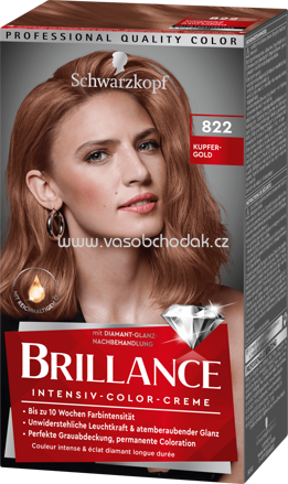 Schwarzkopf Brillance Haarfarbe Kupfergold 822, 1 St