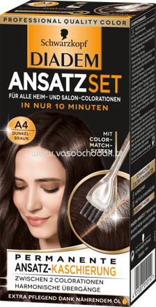 Schwarzkopf Diadem Haarfarbe Ansatzset Dunkel-Braun A4, 1 St