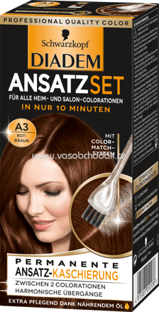 Schwarzkopf Diadem Haarfarbe Ansatzset Rot-Braun A3, 1 St