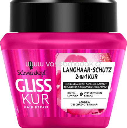 Schwarzkopf Gliss Kur Haarkur 2in1 Verfüherisch Lang, 300 ml