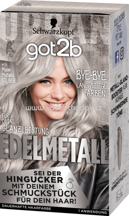 Schwarzkopf got2b Haarfarbe Moon Metallic Silber M70, 1 St