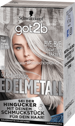 Schwarzkopf got2b Haarfarbe Pearl Metallic Silber M70, 1 St