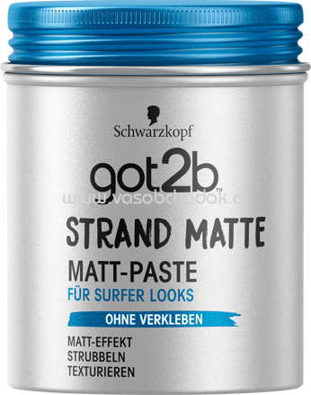 Schwarzkopf got2b Matt-Paste strand matte, 100 ml
