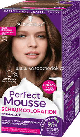 Schwarzkopf Perfect Mousse Haarfarbe Schaum Helles Schokobraun 665, 1 St